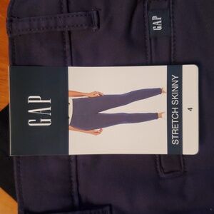 GAP Stretch Skinny Navy Pants 4
